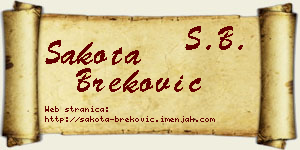 Šakota Breković vizit kartica